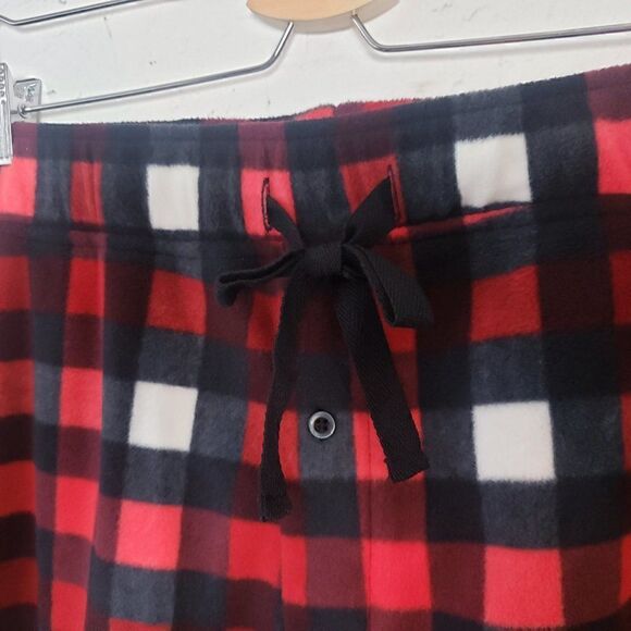 NEW Goodfellow Fleece Pajama Pants Size 3XL Tall / 3XLT Red Black Plaid - Picture 4 of 8